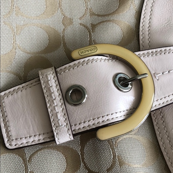 New Coach motif pink and tan purse - Picture 7 of 8